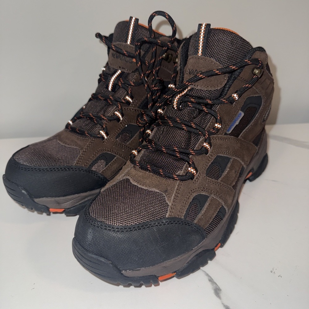 Nevados Mens Rubicon Mid Waterproof Hiking Boots Shoes 9M Brown Black‎ No Box
